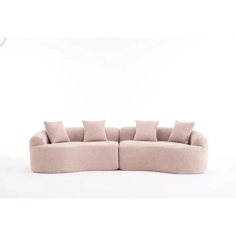 Canapé classique 110 en mousse 4 places avec 4 oreillers pour appartement