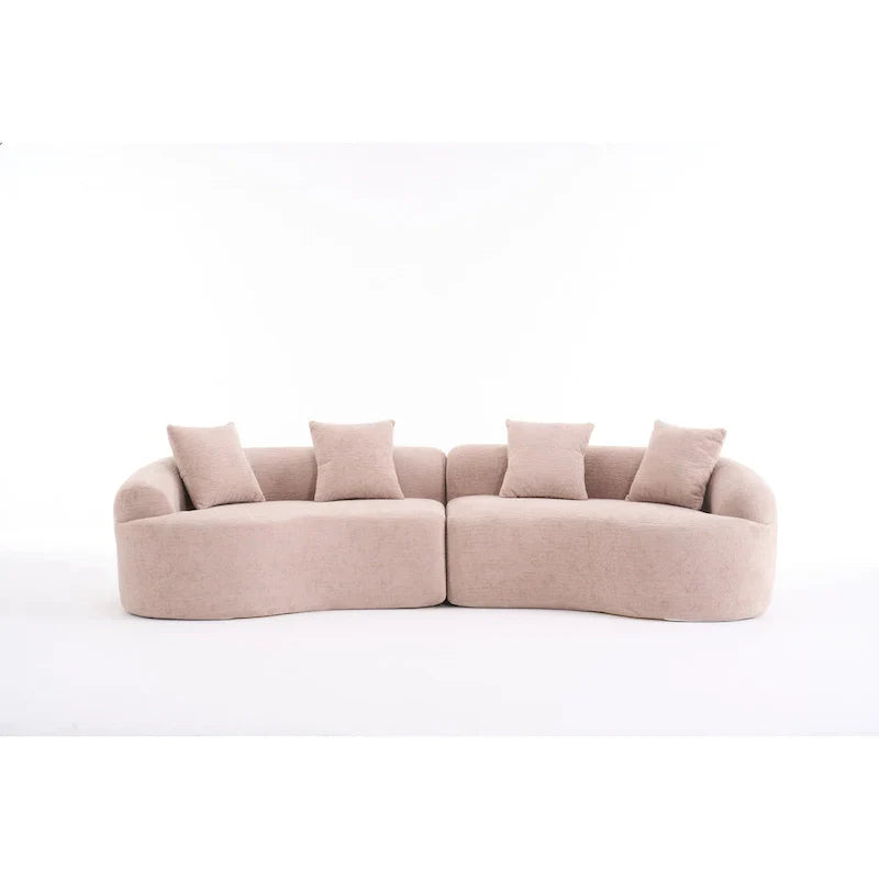 Canapé classique 110 en mousse 4 places avec 4 oreillers pour appartement