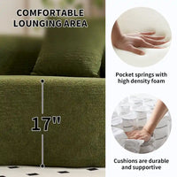 Canapé classique 110 en mousse 4 places avec 4 oreillers pour appartement