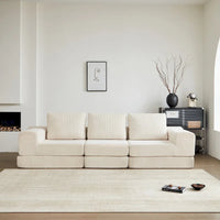 Canapé-lit modulaire 108 en mousse avec mousse à mémoire de forme et base à ressorts