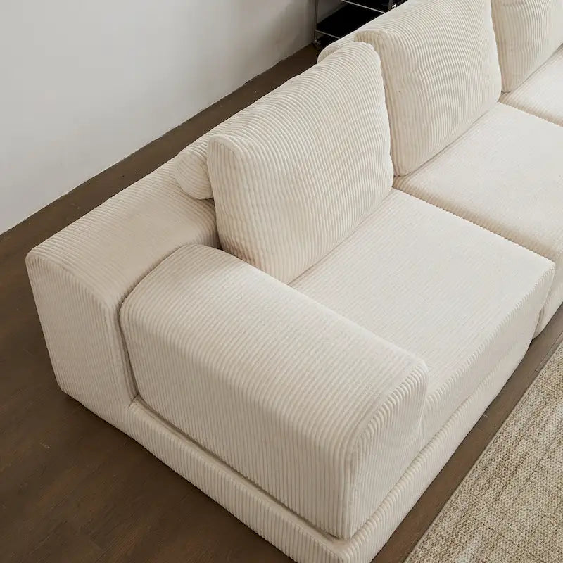 Canapé-lit modulaire 108 en mousse avec mousse à mémoire de forme et base à ressorts