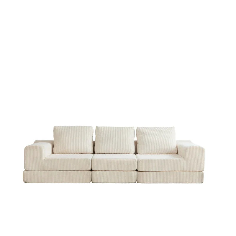 Canapé-lit modulaire 108 en mousse avec mousse à mémoire de forme et base à ressorts