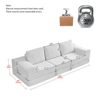 Canapé-lit modulaire 108 en mousse avec mousse à mémoire de forme et base à ressorts