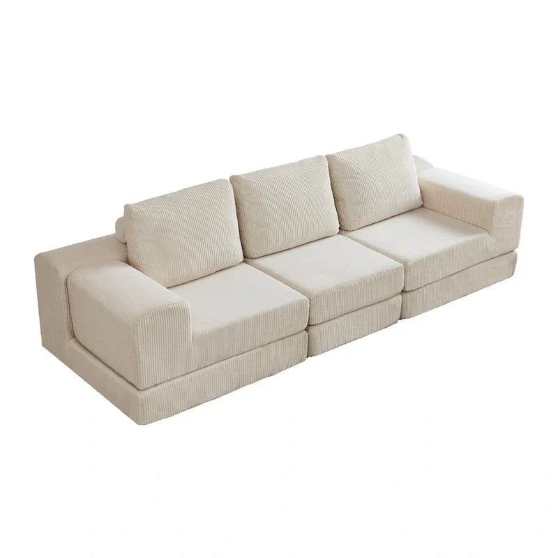 Canapé-lit modulaire 108 en mousse avec mousse à mémoire de forme et base à ressorts