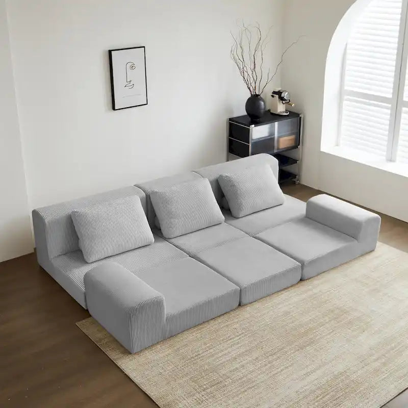 Canapé-lit modulaire 108 en mousse avec mousse à mémoire de forme et base à ressorts