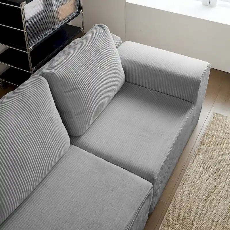 Canapé-lit modulaire 108 en mousse avec mousse à mémoire de forme et base à ressorts