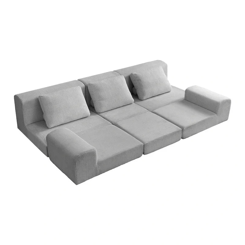 Canapé-lit modulaire 108 en mousse avec mousse à mémoire de forme et base à ressorts