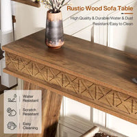 Console à 2 niveaux style ferme pour entrée, salon, couloir, vestibule - 70.87 P x 11.81 L x 31.5 H