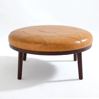 Ensemble de 2 poufs en cuir pleine fleur véritable italien 34,5 W