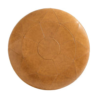 Ensemble de 2 poufs en cuir pleine fleur véritable italien 34,5 W
