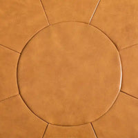 Ensemble de 2 poufs en cuir pleine fleur véritable italien 34,5 W