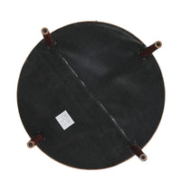 Ensemble de 2 poufs en cuir pleine fleur véritable italien 34,5 W