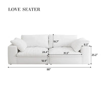 Canapé Nuage Modulable Grande Taille Canapé-Lit en Duvet pour Salon