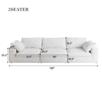 Canapé Nuage Modulable Grande Taille Canapé-Lit en Duvet pour Salon