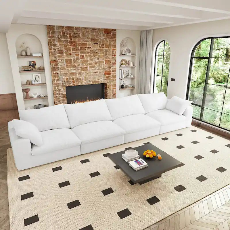 Canapé Nuage Modulable Grande Taille Canapé-Lit en Duvet pour Salon