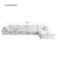 Canapé Nuage Modulable Grande Taille Canapé-Lit en Duvet pour Salon