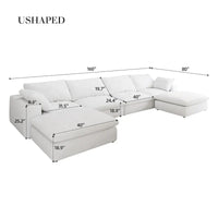 Canapé Nuage Modulable Grande Taille Canapé-Lit en Duvet pour Salon