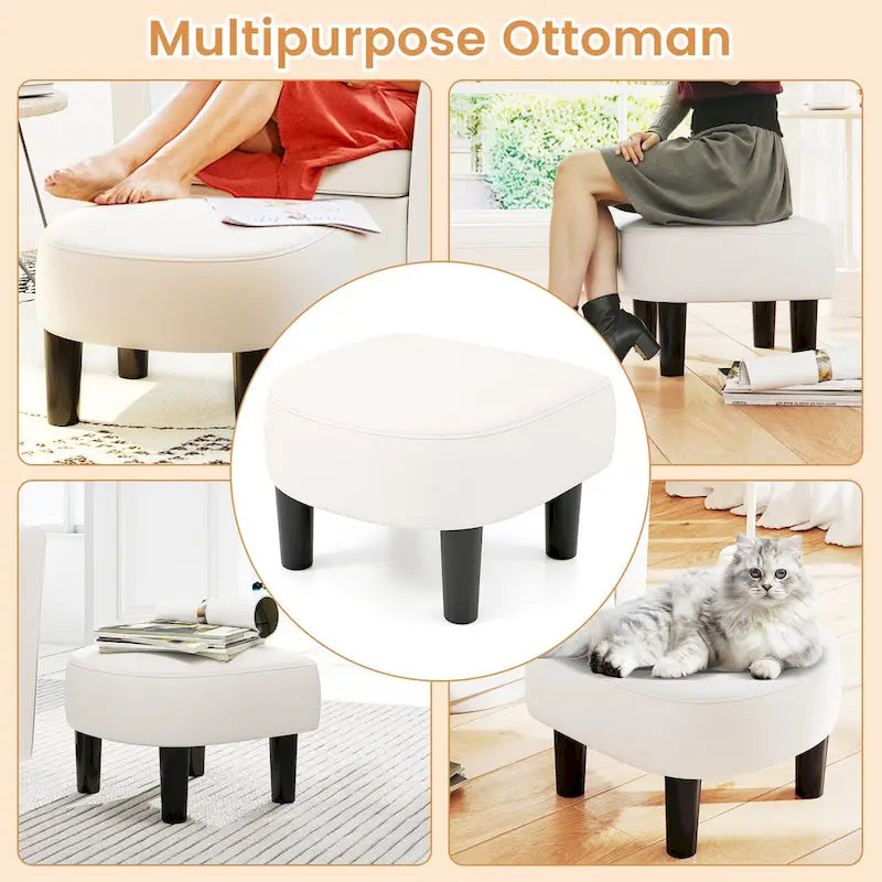 Fauteuil d'appoint pivotant moderne avec ottoman pour salon ou chambre