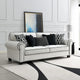 Canapé Anastasia en chenille blanche avec coussins décoratifs de Furniture of America