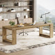 Bureau extra long de 86,6 pouces, grande table de travail, poste de travail.