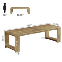 Bureau extra long de 86,6 pouces, grande table de travail, poste de travail.