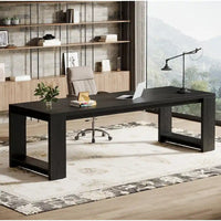 Bureau extra long de 86,6 pouces, grande table de travail, poste de travail.
