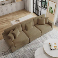 Ensemble Canapé Sectionnel Modulable Moderne Surdimensionné avec Coussins