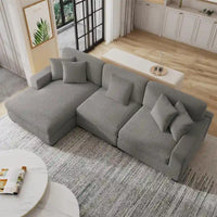 Ensemble Canapé Sectionnel Modulable Moderne Surdimensionné avec Coussins