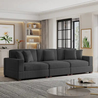 Ensemble Canapé Sectionnel Modulable Moderne Surdimensionné avec Coussins