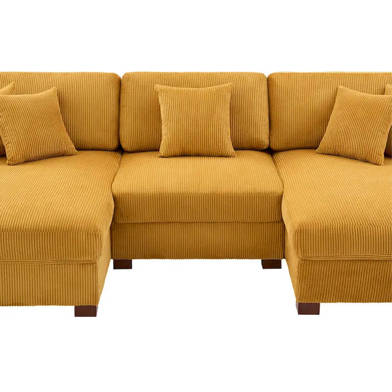 Ensemble Canapé Sectionnel Modulable Moderne Surdimensionné avec Coussins