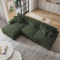 Ensemble Canapé Sectionnel Modulable Moderne Surdimensionné avec Coussins