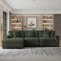 Ensemble Canapé Sectionnel Modulable Moderne Surdimensionné avec Coussins