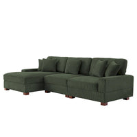 Ensemble Canapé Sectionnel Modulable Moderne Surdimensionné avec Coussins