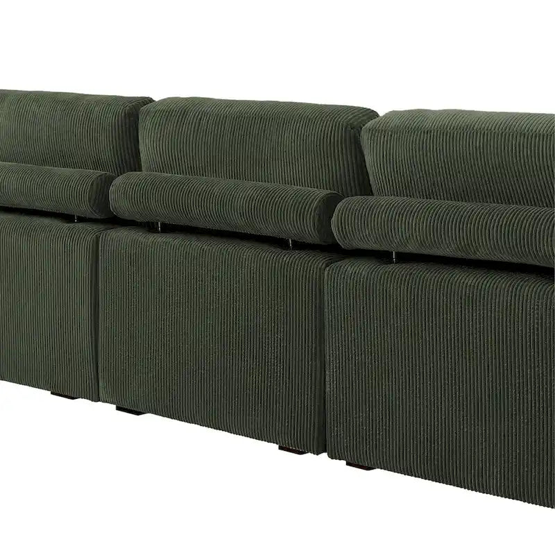 Ensemble Canapé Sectionnel Modulable Moderne Surdimensionné avec Coussins