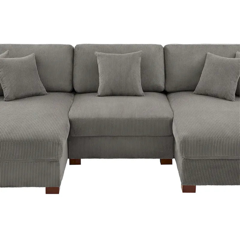 Ensemble Canapé Sectionnel Modulable Moderne Surdimensionné avec Coussins