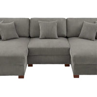Ensemble Canapé Sectionnel Modulable Moderne Surdimensionné avec Coussins