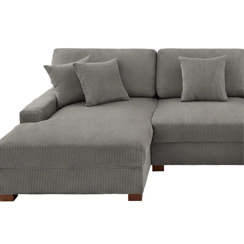 Ensemble Canapé Sectionnel Modulable Moderne Surdimensionné avec Coussins