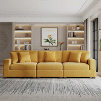 Ensemble Canapé Sectionnel Modulable Moderne Surdimensionné avec Coussins