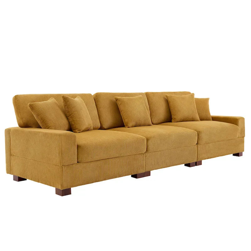 Ensemble Canapé Sectionnel Modulable Moderne Surdimensionné avec Coussins