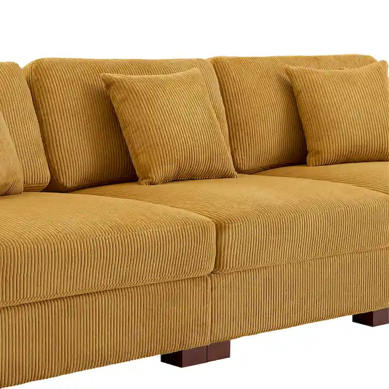 Ensemble Canapé Sectionnel Modulable Moderne Surdimensionné avec Coussins