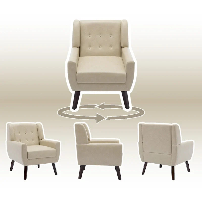 Fauteuil de salon en cuir PU avec accoudoirs
