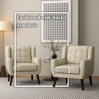 Fauteuil de salon en cuir PU avec accoudoirs