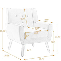 Fauteuil de salon en cuir PU avec accoudoirs