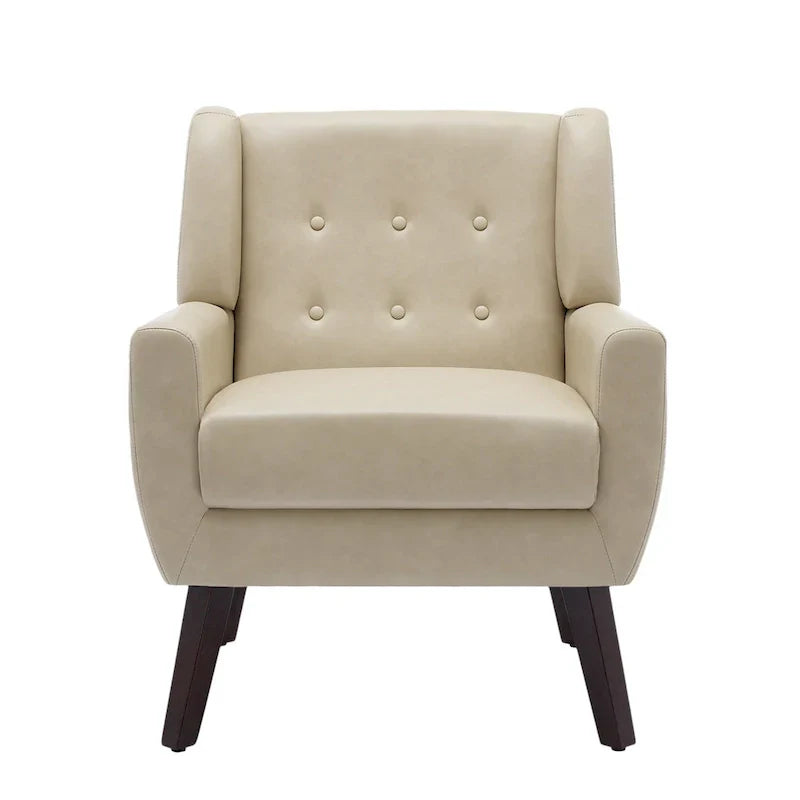 Fauteuil de salon en cuir PU avec accoudoirs