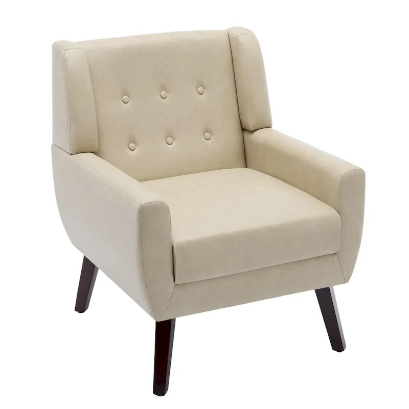 Fauteuil de salon en cuir PU avec accoudoirs
