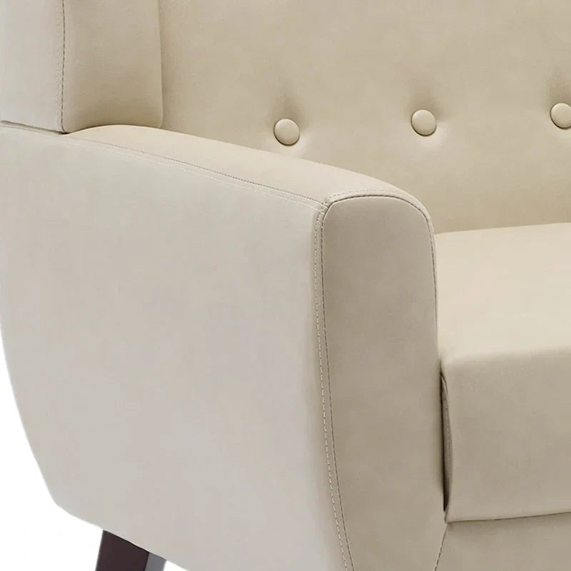 Fauteuil de salon en cuir PU avec accoudoirs