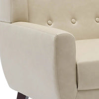 Fauteuil de salon en cuir PU avec accoudoirs