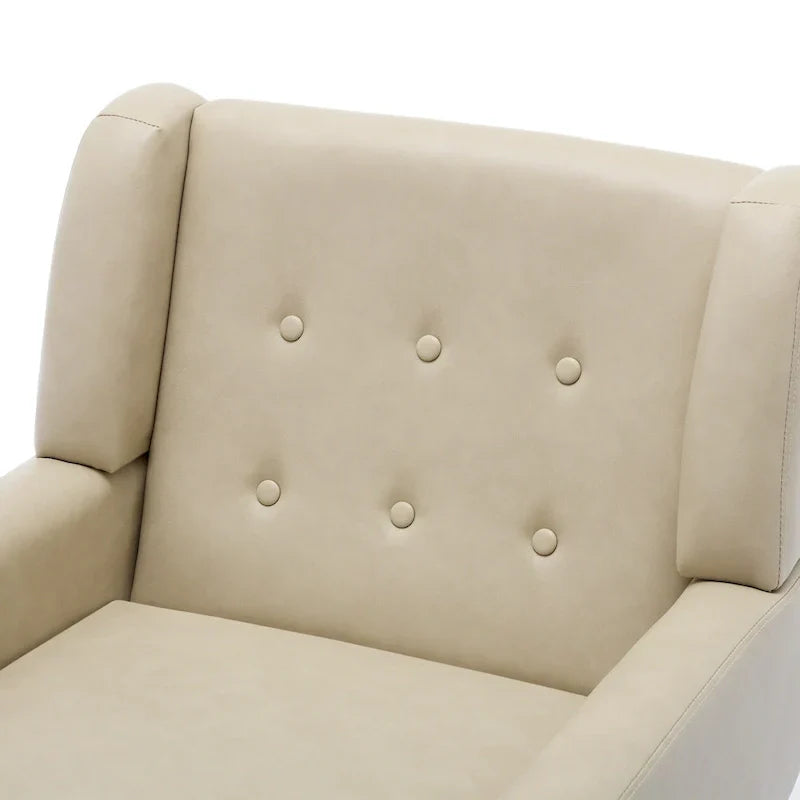 Fauteuil de salon en cuir PU avec accoudoirs
