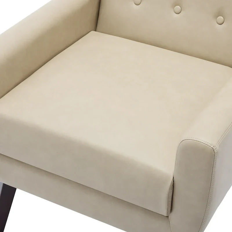 Fauteuil de salon en cuir PU avec accoudoirs
