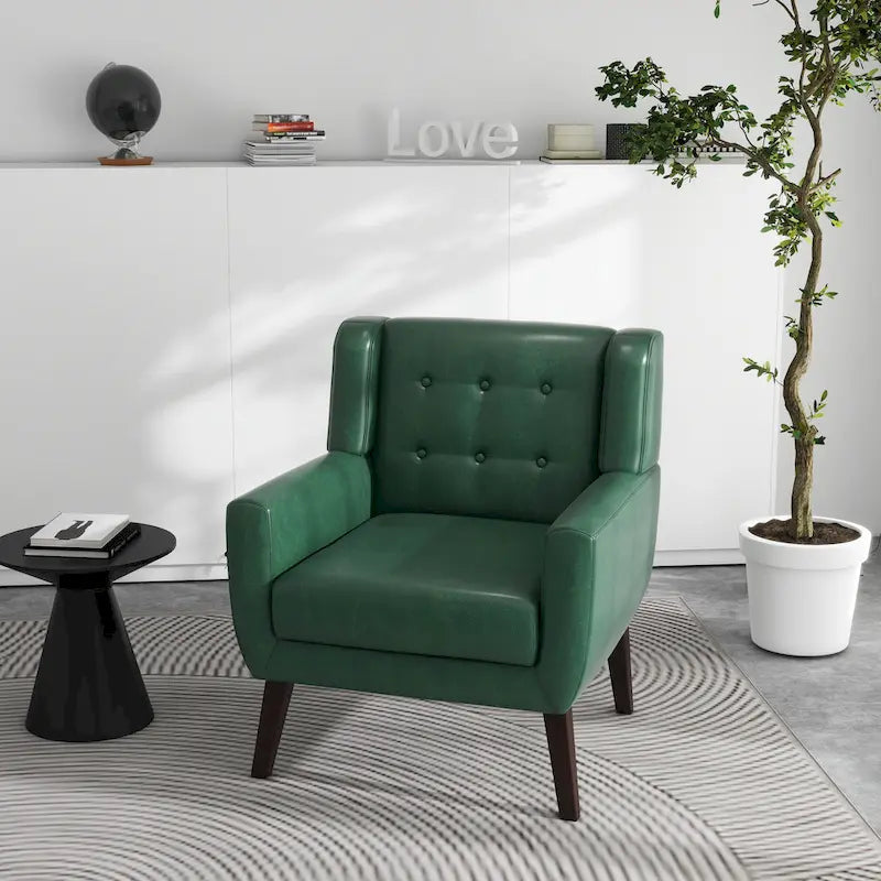 Fauteuil de salon en cuir PU avec accoudoirs